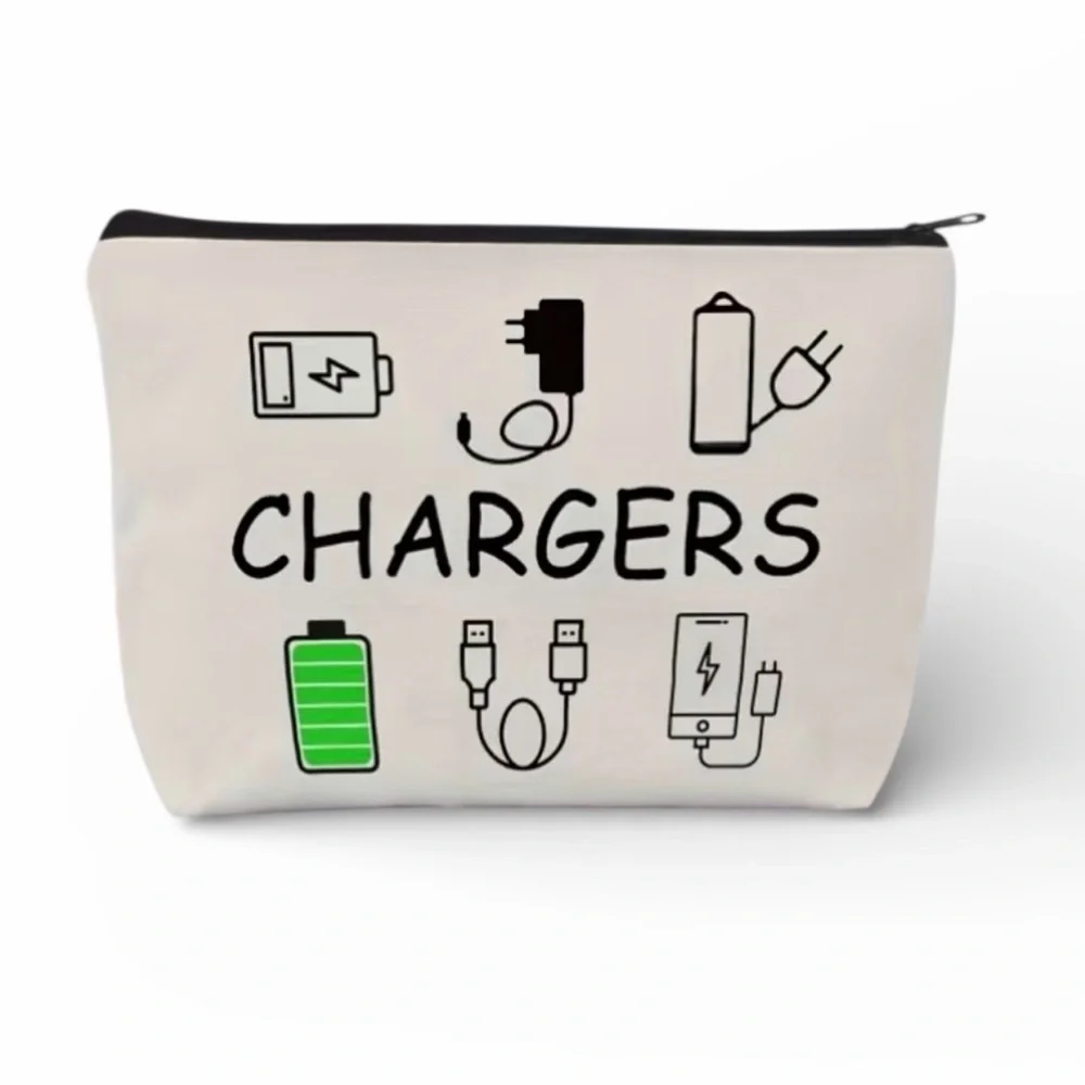 Multi-Use Zipper Pouch Cord Chargers Organizer Travel Bag